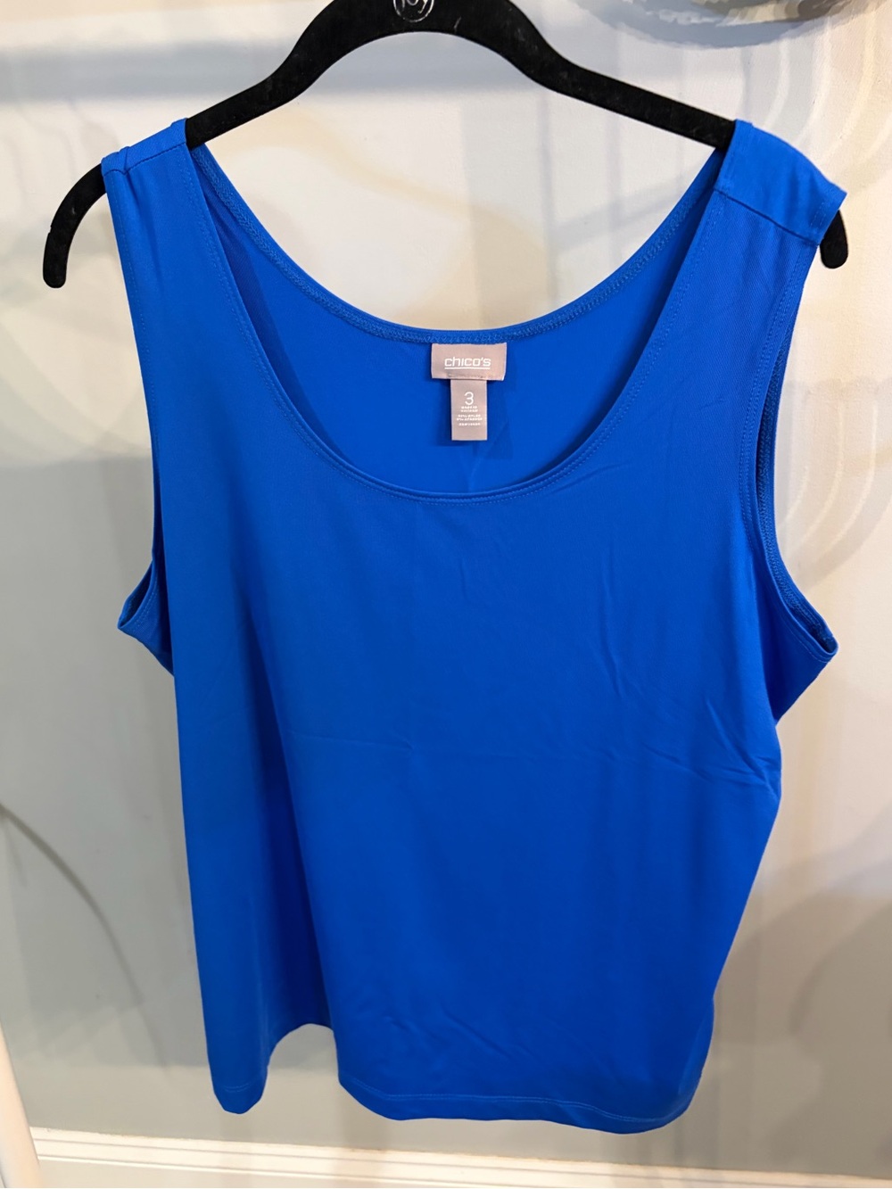 Chico's Bright Cobalt Scoop Neck Tank size 3 / large